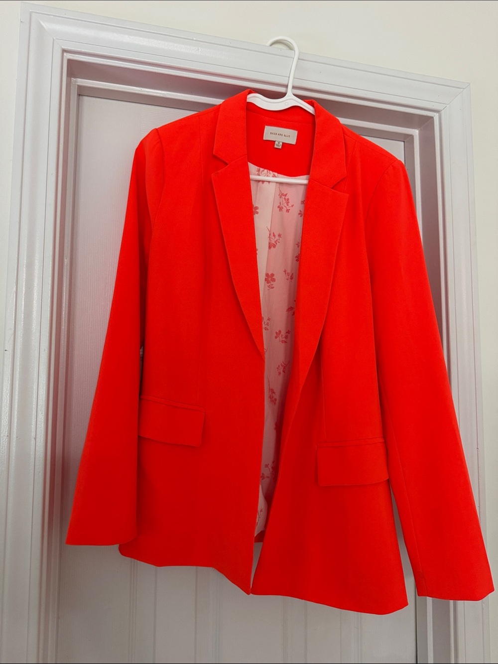 Skies Are Blue Bright Red Women's Blazer